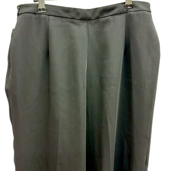 Tribal Black On Black Striped 2 Pocket Side Zip Wide Straight Leg Curvy Womens 8 - Picture 13 of 15